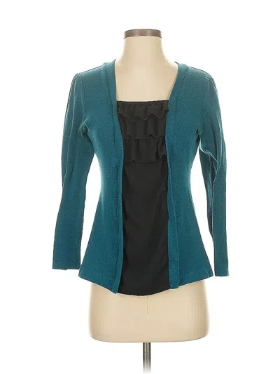 Pre-owned East5th 3/4 Sleeve Top Teal Square Neckline Tops