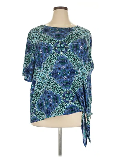 Pre-owned East5th 3/4 Sleeve T-shirt In Blue