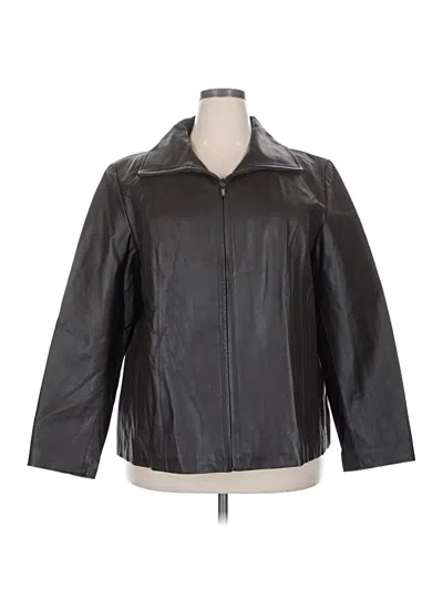 Pre-owned East5th Leather Jacket In Gray