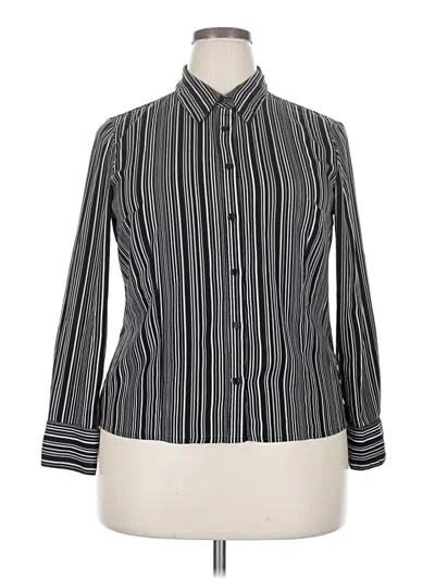 Pre-owned East5th Long Sleeve Blouse In Black