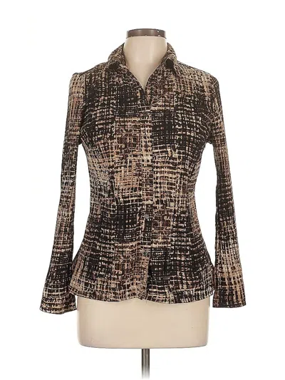 Pre-owned East5th Long Sleeve Blouse In Brown