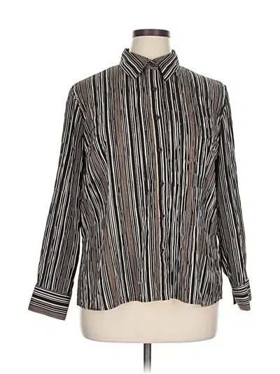 Pre-owned East5th Long Sleeve Blouse In Brown