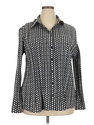 Pre-owned East5th Long Sleeve Blouse In Gray