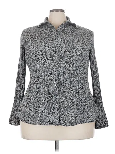 Pre-owned East5th Long Sleeve Blouse In Gray