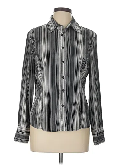 Pre-owned East5th Long Sleeve Blouse In Gray