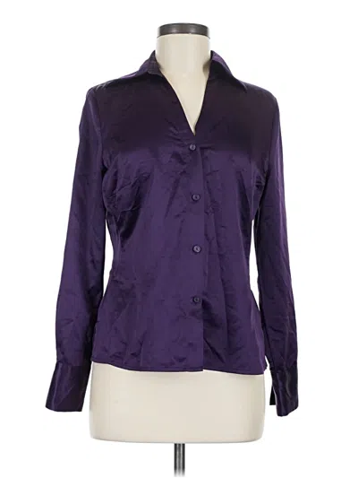 Pre-owned East5th Long Sleeve Blouse In Purple