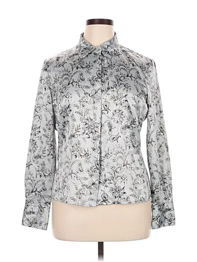 Pre-owned East5th Long Sleeve Blouse In Silver