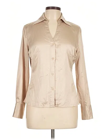 Pre-owned East5th Long Sleeve Blouse In Tan