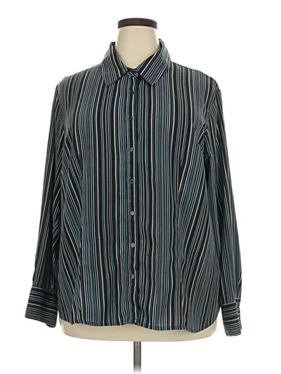 Pre-owned East5th Long Sleeve Blouse In Teal