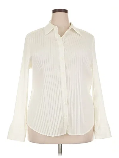 Pre-owned East5th Long Sleeve Blouse In White