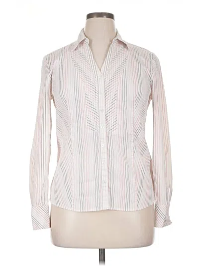 Pre-owned East5th Long Sleeve Button Down Shirt In White