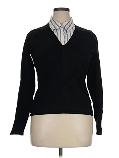 Pre-owned East5th Long Sleeve Top Black Cowl Neck Tops
