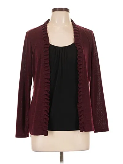 Pre-owned East5th Long Sleeve T-shirt In Burgundy