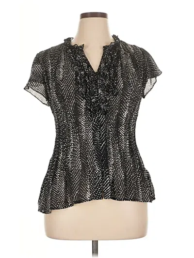 Pre-owned East5th Short Sleeve Blouse In Black