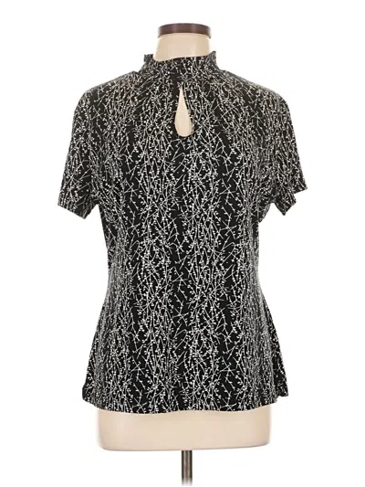 Pre-owned East5th Short Sleeve Blouse In Black