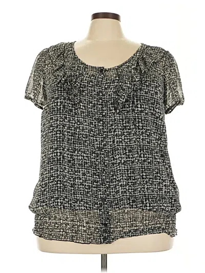 Pre-owned East5th Short Sleeve Blouse In Black