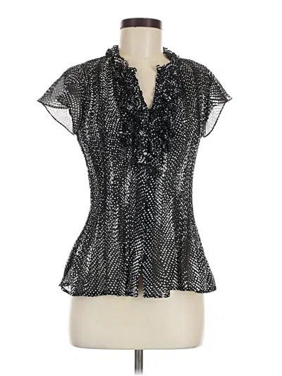 Pre-owned East5th Short Sleeve Blouse In Black