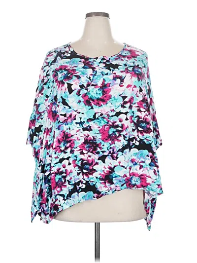Pre-owned East5th Short Sleeve Blouse In Blue