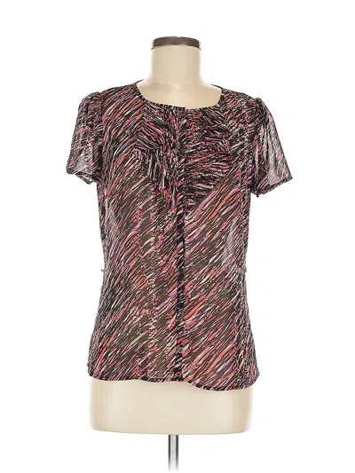Pre-owned East5th Short Sleeve Blouse In Brown