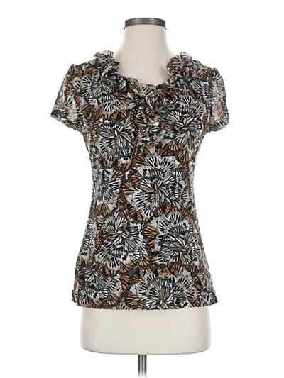 Pre-owned East5th Short Sleeve Blouse In Brown