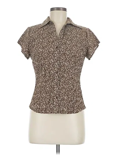 Pre-owned East5th Short Sleeve Blouse In Brown