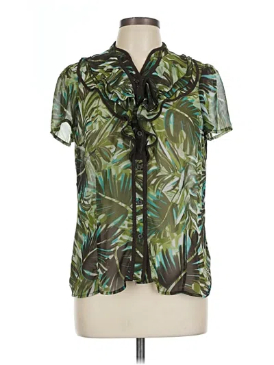 Pre-owned East5th Short Sleeve Blouse In Green