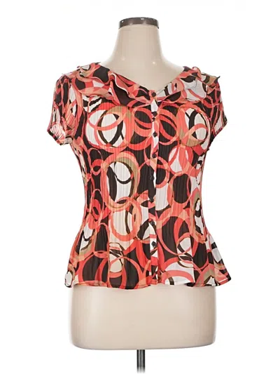 Pre-owned East5th Short Sleeve Blouse In Orange