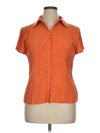 Pre-owned East5th Short Sleeve Blouse In Orange