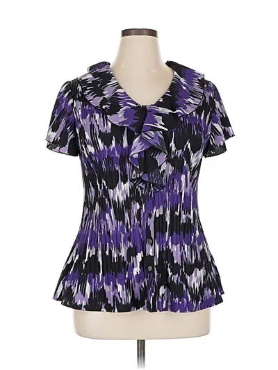 Pre-owned East5th Short Sleeve Blouse In Purple