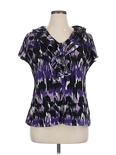 Pre-owned East5th Short Sleeve Blouse In Purple