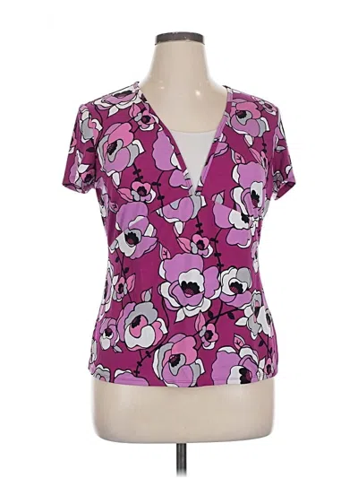 Pre-owned East5th Short Sleeve Blouse In Purple