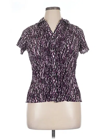 Pre-owned East5th Short Sleeve Blouse In Purple