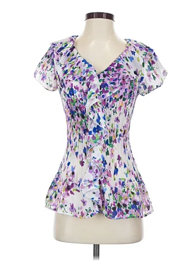Pre-owned East5th Short Sleeve Blouse In Purple