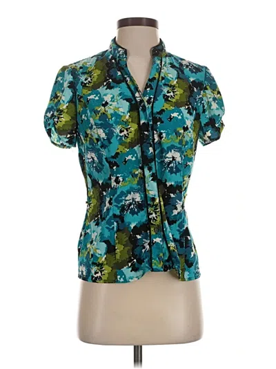 Pre-owned East5th Short Sleeve Blouse In Teal