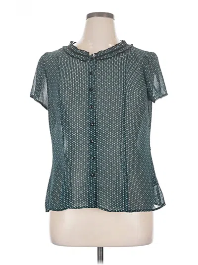 Pre-owned East5th Short Sleeve Blouse In Teal