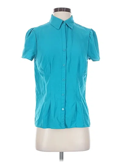 Pre-owned East5th Short Sleeve Blouse In Teal