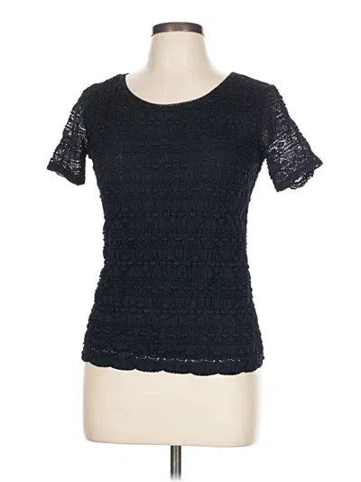 Pre-owned East5th Short Sleeve Top Black Sweetheart Neckline Tops