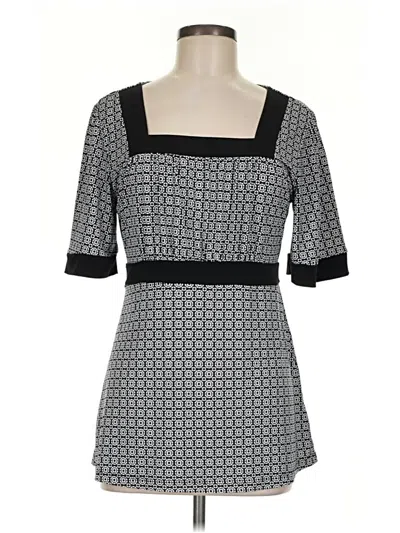 Pre-owned East5th Short Sleeve Top Gray Square Neckline Tops