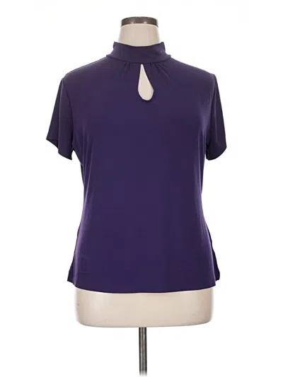 Pre-owned East5th Short Sleeve Turtleneck In Purple