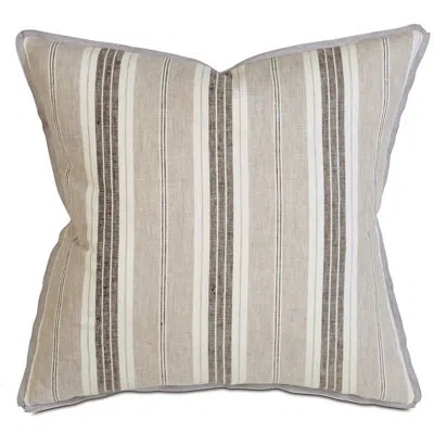 Eastern Accents Aaron Striped Linen Throw Pillow In Neutral