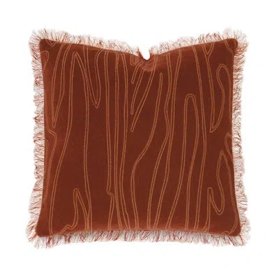 Eastern Accents Adirondack Trail By Celerie Kemble Square Wool Pillow Cover & Insert In Red