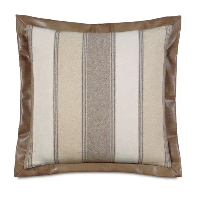 Eastern Accents Aiden Brown/beige/blue Linen Blend Piece Sham In Blue;brown;beige