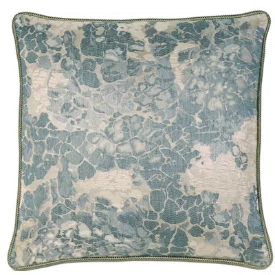 Eastern Accents Alaia Mist With Pleats Square Pillow Cover & Insert In Blue