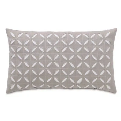 Eastern Accents Amara Linen Geometric Lumbar Pillow Cover And Insert In Gray