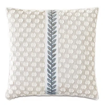 Eastern Accents Amberlynn Applique Decorative Square Cotton Blend Pillow Cover & Insert In Beige