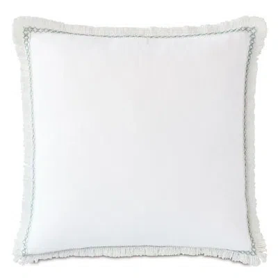 Eastern Accents Amberlynn Loop Trim Decorative Square Linen Pillow Cover & Insert In White