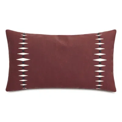 Eastern Accents Andes Faux Leather Decorative Pillow In Red