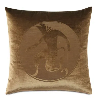 Eastern Accents Antiquity Minotaur Square Velvet Pillow Cover & Insert In Gold