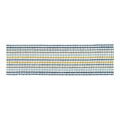 Eastern Accents Aoki Border Fabric In Blue;white;yellow