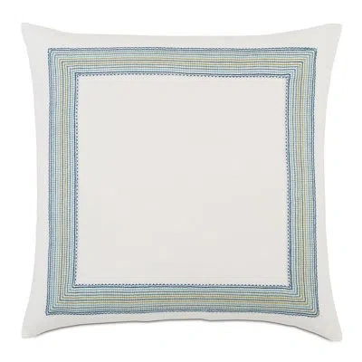Eastern Accents Aoki Breeze Shell Square Linen Pillow Civer & Insert In White